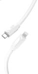 XO Cablu transfer date si incarcare XO NB-Q236A tip Lightning - USB-C PD27W 1m Brodat, Alb (Clc-Acc-1911)