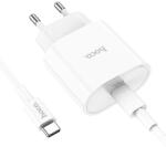 hoco. Incarcator Retea Hoco C94A, Cablu Tip-C 1m, 1xUSB-C Fast Charging PD20W, Alb (Vtk-Acc-3032)
