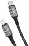 XO Cablu transfer date si incarcare XO NB-Q180A tip Lightning - USB-C PD20W Metalic Brodat 1m, Negru (Clc-Acc-1914)