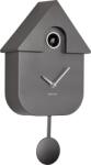 Karlsson Ceas de perete cu cuc Modern Cuckoo, gri închis metalic (KA5867DG)