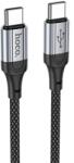 hoco. Cablu Date si Incarcare Hoco X102 USB-C PD60W, QC3.0 Fast Charge, Brodat, 1m, Negru (Vtk-Acc-8520)