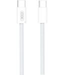 XO Cablu Date si Incarcare XO NB-Q260A, Brodat, USB-C, QC3.0 PD60W, 1m, Alb (Vtk-Acc-8318)