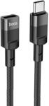 hoco. Cablu transfer date si incarcare Hoco U107 USB-C - USB-C (F), 3A, 1.2m, Negru (Vtk-Acc-8279)