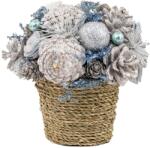 MagicHome Aranjament floral de Craciun MagicHome, natural, crem, 19x19 cm (8091425)