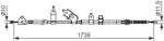 Bosch Cablu, Frana De Parcare 1987482566 Subaru Trezia Toyota Verso S (1987482566)