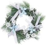 MagicHome Coronita naturala de Craciun MagicHome, cu funde si fluturi, 35 cm (8090226)