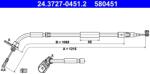 ATE Cablu, Frana De Parcare 24.3727-0451.2 Mercedes-Benz A-Class/B-Class