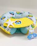 MyKids Perna transformabila 3 in 1 MyKids Owls Blue pentru sarcina si alaptare (00086405)