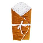 Klups Patura de infasat pentru bebelusi Klups Velvet Honey 75x75 cm (00081842)
