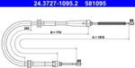ATE Cablu, Frana De Parcare 24.3727-1095.2 Renault Kangoo/Kangoo / Grand Kangoo Ii (24.3727-1095.2)