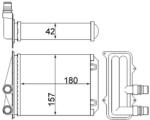 MAHLE Schimbător de căldură, încălzire habitaclu MAHLE BEHR AH 246 000S (AH 246 000S)