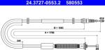 ATE Cablu, Frana De Parcare 24.3727-0553.2 Fiat Bravo/Bravo Ii/Stilo/Stilo Multi (24.3727-0553.2)