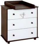 Klups Comoda de înfasat Klups Safari Little Giraffe Wenge cu 3 sertare (00001096)
