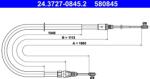 ATE Cablu, Frana De Parcare 24.3727-0845.2 Peugeot 207 (24.3727-0845.2)