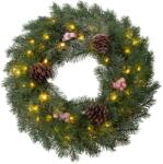 MagicHome Coronita de Craciun naturala cu efect inzapezit si 48 LED, 40 cm (8091149)