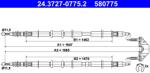 ATE Cablu, Frana De Parcare 24.3727-0775.2 Opel Astra H/Astra H Classic/Astra H Gtc