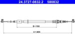 ATE Cablu, Frana De Parcare 24.3727-0832.2 Citroën C4/C4 I Peugeot 307