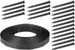 Strend Pro Garden Bordura gazon flexibila Strend Pro Garden, neagra, 10 m x 4 cm (2211878)