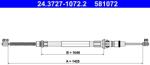 ATE Cablu, Frana De Parcare 24.3727-1072.2 Nissan Interstar Opel Movano A