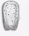 Klups Cuib pentru bebelusi Klups Velvet Gri din bumbac si catifea, 80x50 cm (00080827)