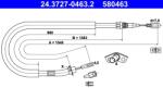 ATE Cablu, Frana De Parcare 24.3727-0463.2 Mercedes-Benz Sprinter 2-T/Sprinter 3-T (24.3727-0463.2)