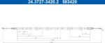 ATE Cablu, Frana De Parcare 24.3727-3420.2 Vw California T6/Multivan T6