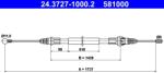 ATE Cablu, Frana De Parcare 24.3727-1000.2 Opel Movano A Renault Master Ii (24.3727-1000.2)