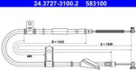 ATE Cablu, Frana De Parcare 24.3727-3100.2 Hyundai Atos