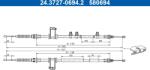 ATE Cablu, Frana De Parcare 24.3727-0694.2 Ford B-Max/Fiesta/Fiesta Vi