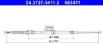 ATE Cablu, Frana De Parcare 24.3727-3411.2 Seat Leon (24.3727-3411.2)