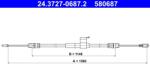 ATE Cablu, Frana De Parcare 24.3727-0687.2 Ford Transit V363 (24.3727-0687.2)