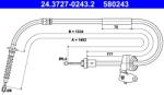 ATE Cablu, Frana De Parcare 24.3727-0243.2 Mini Mini Clubman/Mini Clubvan (24.3727-0243.2)