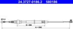 ATE Cablu, Frana De Parcare 24.3727-0186.2 Vw Touran (24.3727-0186.2)