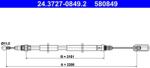 ATE Cablu, Frana De Parcare 24.3727-0849.2 Citroën C8 Peugeot 807 (24.3727-0849.2)
