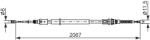 Bosch Cablu, Frana De Parcare 1987482869 Citroën C4 Ii/Ds4 Ds Ds 4 / Ds 4 Crossback