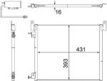 MAHLE Condensator, Climatizare Ac499000S Cadillac Bls Opel Signum/Vectra C Saab 9-3 (AC499000S)