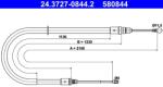 ATE Cablu, Frana De Parcare 24.3727-0844.2 Peugeot 407
