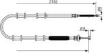 Bosch Cablu, Frana De Parcare 1987482594 Fiat Doblo Opel Combo