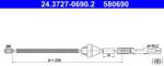 ATE Cablu, Frana De Parcare 24.3727-0690.2 Ford Focus Iii