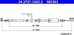 ATE Cablu, frana de parcare ATE 24.3727-3303.2 (24.3727-3303.2) - automobilus