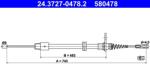 ATE Cablu, Frana De Parcare 24.3727-0478.2 Mercedes-Benz C-Class/Cls/E-Class