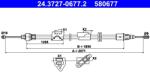 ATE Cablu, Frana De Parcare 24.3727-0677.2 Ford Galaxy Ii/Galaxy Mk Ii/Mondeo Iv