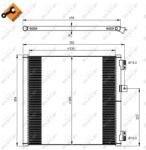 NRF Condensator, Climatizare 350204 Porsche 911/918