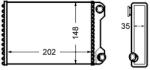 MAHLE Schimbător de căldură, încălzire habitaclu MAHLE BEHR AH 59 000S (AH 59 000S)