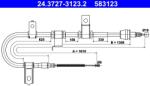 ATE Cablu, Frana De Parcare 24.3727-3123.2 Hyundai Getz (24.3727-3123.2)
