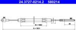 ATE Cablu, frana de parcare ATE 24.3727-0214.2 (24.3727-0214.2) - automobilus