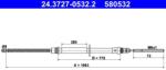 ATE Cablu, frana de parcare ATE 24.3727-0532.2 (24.3727-0532.2)