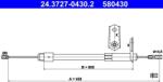 ATE Cablu, frana de parcare ATE 24.3727-0430.2 (24.3727-0430.2) - automobilus