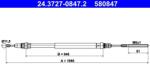 ATE Cablu, frana de parcare ATE 24.3727-0847.2 (24.3727-0847.2) - automobilus