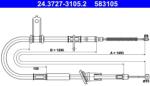 ATE Cablu, frana de parcare ATE 24.3727-3105.2 (24.3727-3105.2) - automobilus